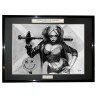 HARLEY QUINN - Dessin ORIGINAL - cadre :  50 X 70 cm - dessin :  40 x 60 cm