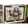 HARLEY QUINN - Dessin ORIGINAL - cadre :  50 X 70 cm - dessin :  40 x 60 cm