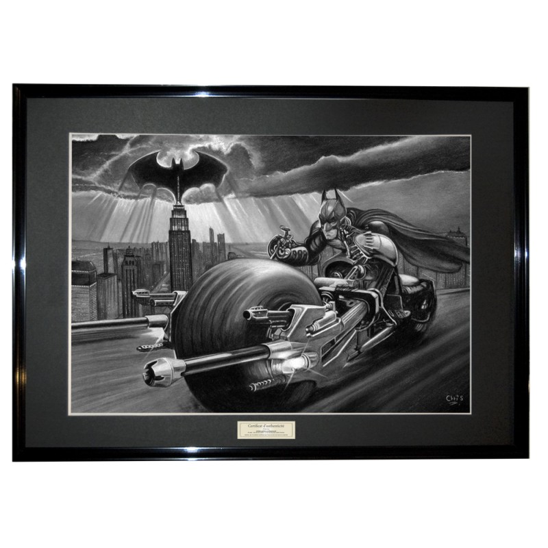 BAT POD - Dessin ORIGINAL - cadre :  50 X 70 cm - dessin :  40 x 60 cm