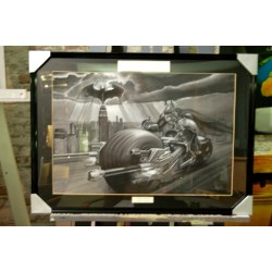 BAT POD - Dessin ORIGINAL - cadre :  50 X 70 cm - dessin :  40 x 60 cm