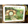 HOBBIT - Dessin ORIGINAL - cadre :  50 X 70 cm - dessin :  40 x 60 cm