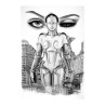 MARIA METROPOLIS - Dessin ORIGINAL - cadre :  cadre : 50 X 40 - dessin : 29 X 42