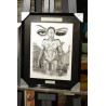 MARIA METROPOLIS - Dessin ORIGINAL - cadre :  cadre : 50 X 40 - dessin : 29 X 42