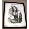 EMMA PEEL -  Dessin ORIGINAL - cadre :  cadre : 50 X 40 - dessin : 29 X 42