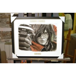 ALBATOR - Dessin ORIGINAL - cadre :  cadre : 50 X 40 - dessin : 29 X 42