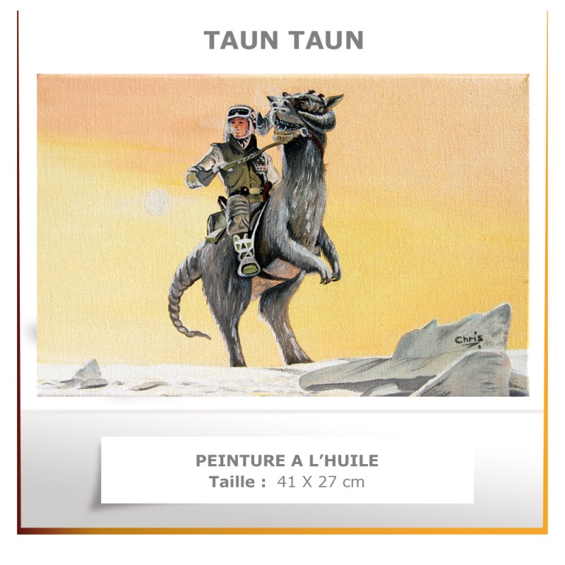 Taun Taun - Peinture à l'huile - Taille : 6P 41x27cm
