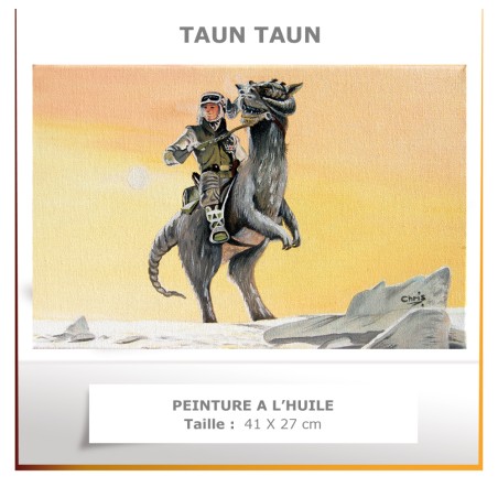 Taun Taun - Peinture à l'huile - Taille : 6P 41x27cm