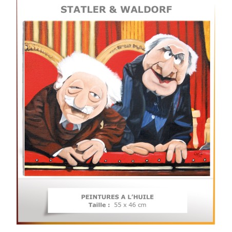 STATLER & WALDORF - Peinture à l'huile - Taille : 10F ( 55 x 46 cm )