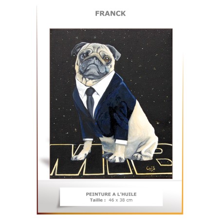 FRANK - Peinture à l'huile - Taille : 8F 46 x 38 cm