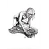 Gollum Smeagol - Dyptique de Dessin ORIGINAL au Fusain  sur papier à  grain encadré.