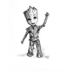 Groot - Dessin ORIGINAL au...