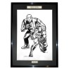Iron man - Dessin ORIGINAL au Fusain  sur papier à  grain encadré.