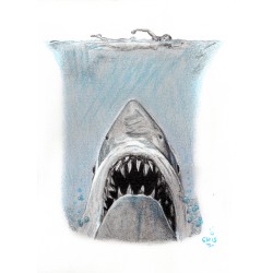 Jaws - Dessin ORIGINAL au...