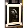 Dark vador - Dessin ORIGINAL à la Craie  sur papier à  grain encadré.