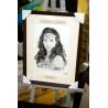 Wonder Woman - Dessin ORIGINAL au Fusain  sur papier à  grain encadré.