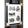 DC Comics - REPRODUCTION de 5 de mes dessins fusain et pastel encadré