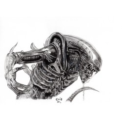 ALIEN - REPRODUCTION A4 de...