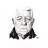 JEAN GABIN - REPRODUCTION A4 de mon dessin au fusain, encadré.