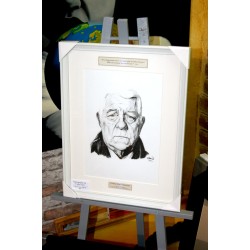 JEAN GABIN - REPRODUCTION A4 de mon dessin au fusain, encadré.