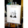 JEAN GABIN - REPRODUCTION A4 de mon dessin au fusain, encadré.