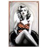 PINUP PILLULE ROUGE - REPRODUCTION A3 de mon dessin au fusain, pastel, encadré.