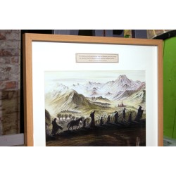 COMMUNAUTE ANNEAUX - Dessin ORIGINAL - cadre : 50 X 70 cm - dessin : 40 x 50 cm