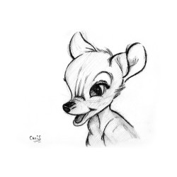 Bambi - Dessin ORIGINAL au...