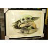 GROGU - Dessin ORIGINAL - cadre :  50 X 70 cm - dessin :  40 x 60 cm